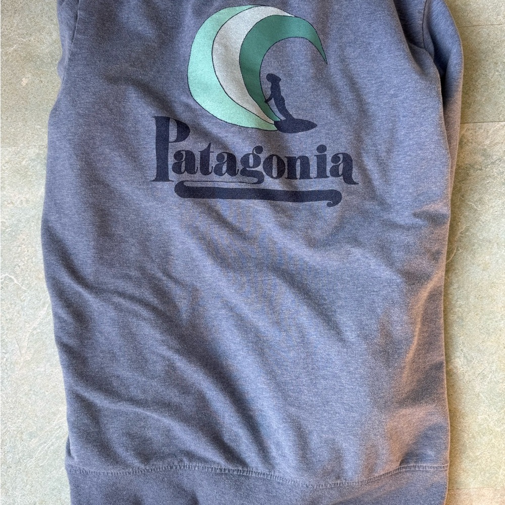 Patagonia Blue Surfing Logo Sweatshirt